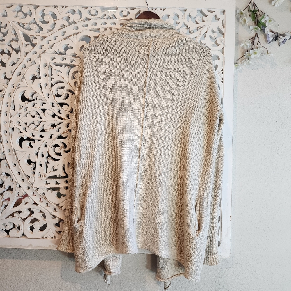 BROCHU WALKER CARDIGAN LINEN OPEN SWEATER SIZE SMALL - Picture 10 of 15